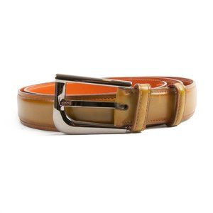 Corthay Pistachio Green Leather Belt